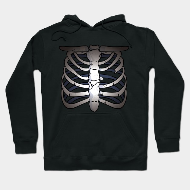 Chest Skeleton Design Hoodie by LR_Collections